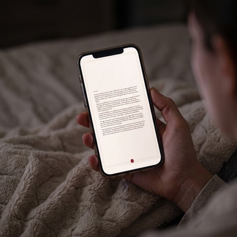 Visão aproximada da Carta Canalizada na tela do celular